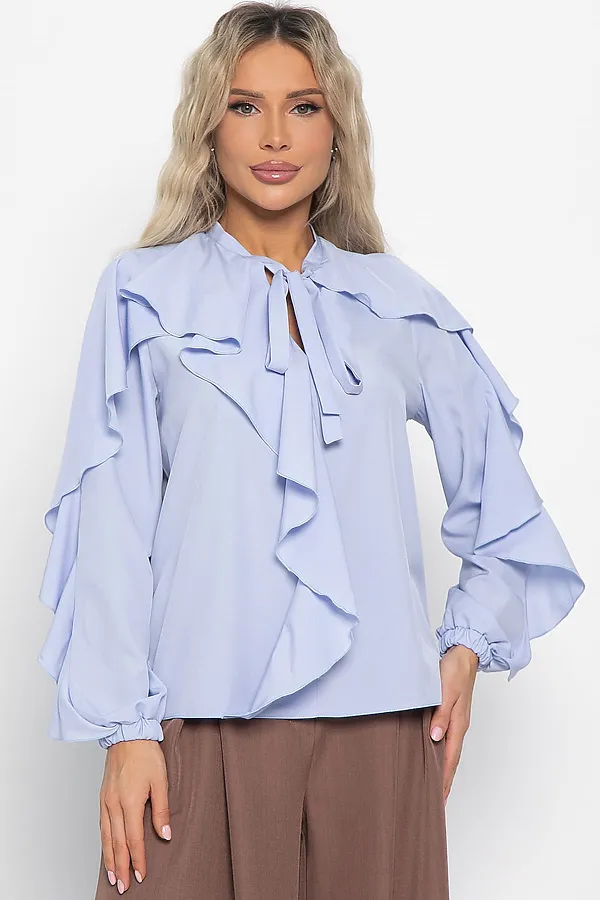 Блуза Дыхание весны LADY TAIGA, голубая - фото 2