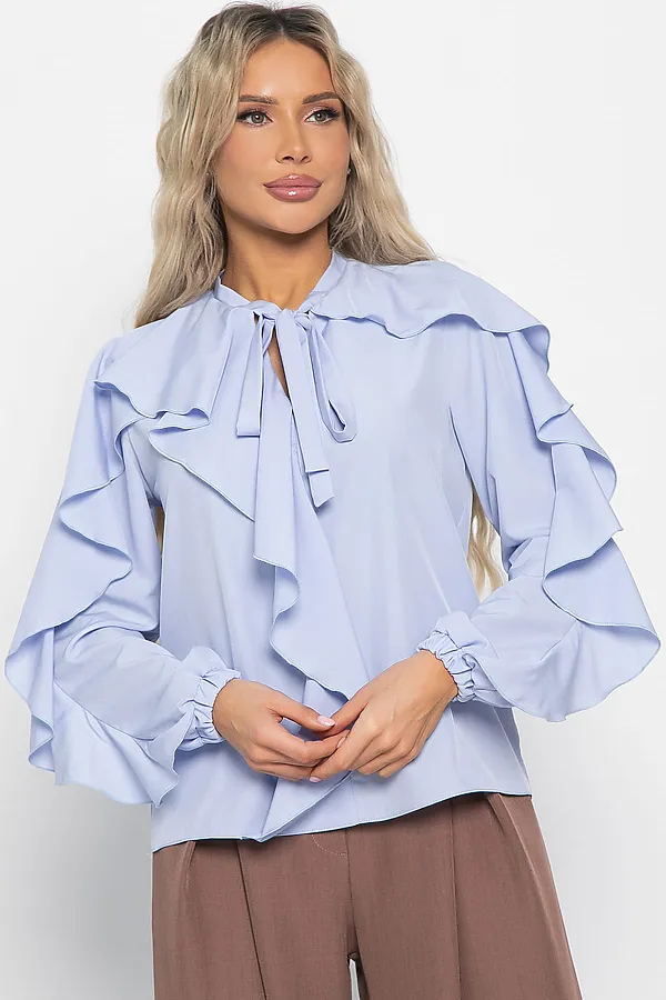 Блуза Дыхание весны LADY TAIGA, голубая - фото 2