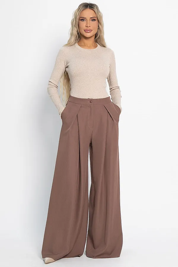 Брюки Безусловный приоритет LADY TAIGA, молочный шоколад - фото 2