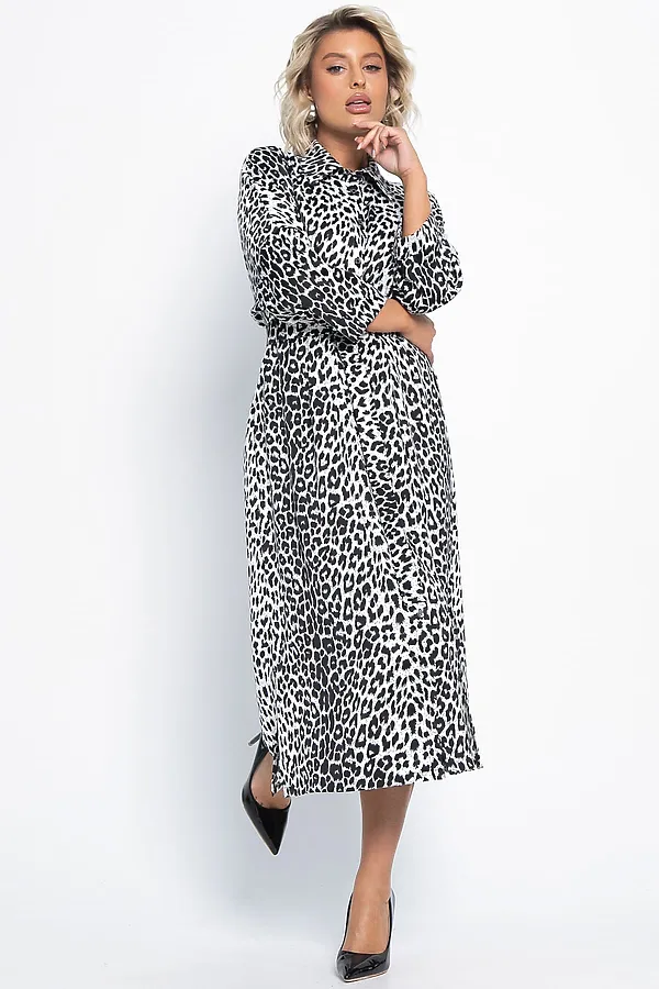 Платье Сьюзен LADY TAIGA, белый лео - фото 2