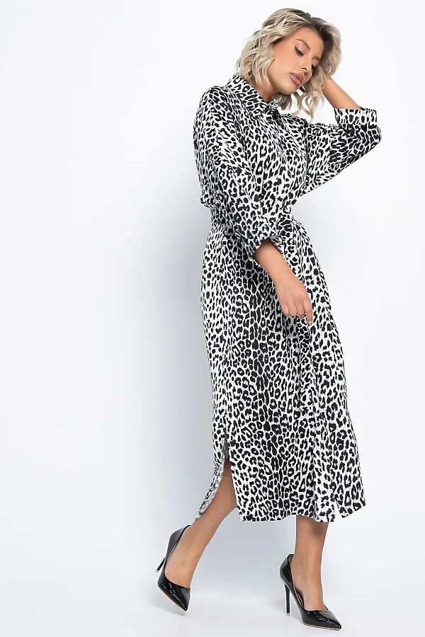 Платье Сьюзен LADY TAIGA, белый лео - фото 2