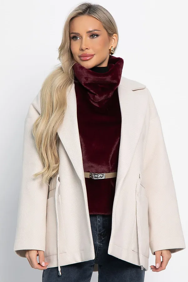 Пальто-пиджак LADY TAIGA, бежевый - фото 2