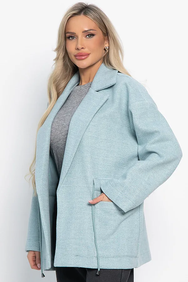 Пальто-пиджак LADY TAIGA, голубой - фото 2