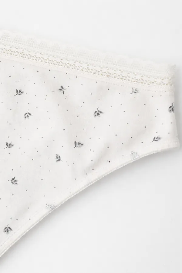 Женские стринги INDEFINI, белый - фото 2