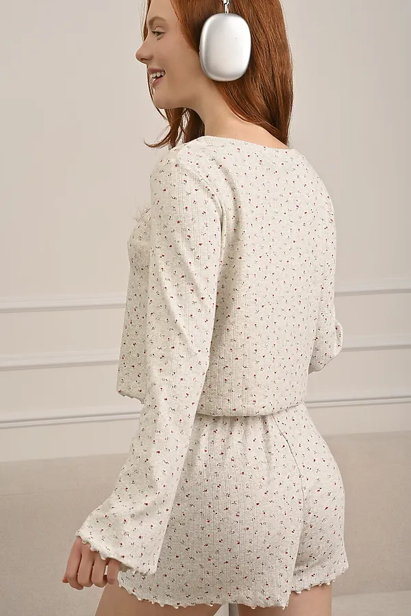 Женская пижама (Ф+Ш) INDEFINI, серый - фото 2