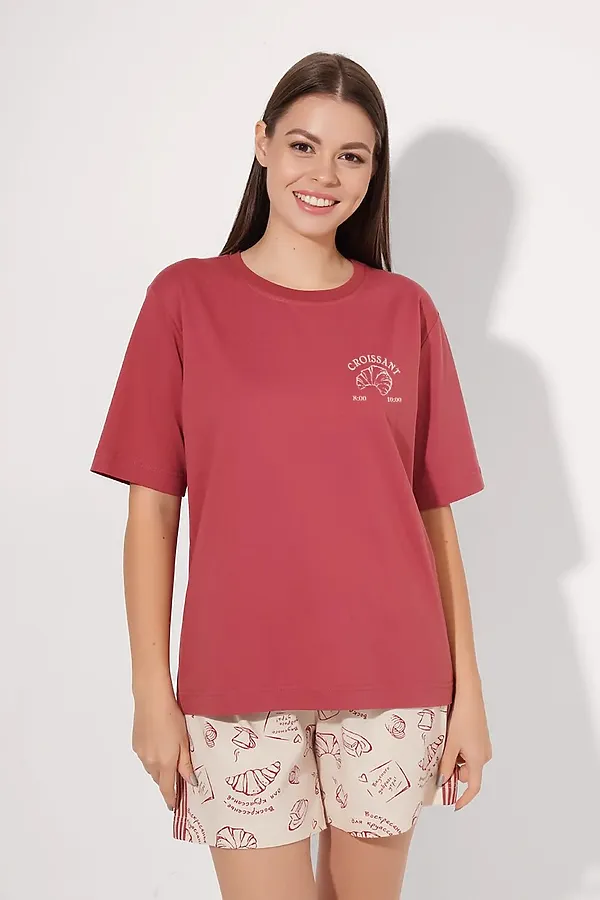 Пижама CLEVER, терракотовый/св.бежевый - фото 2