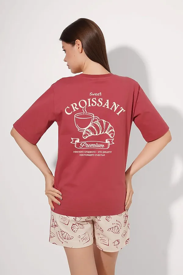 Пижама CLEVER, терракотовый/св.бежевый - фото 2