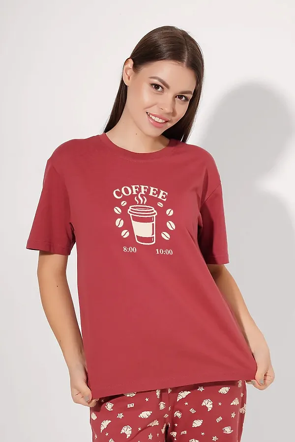 Пижама CLEVER, терракотовый/св.бежевый - фото 2