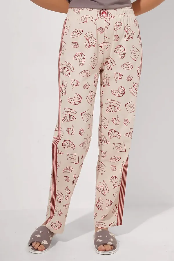 Пижама CLEVER, кофейный/св.бежевый - фото 2