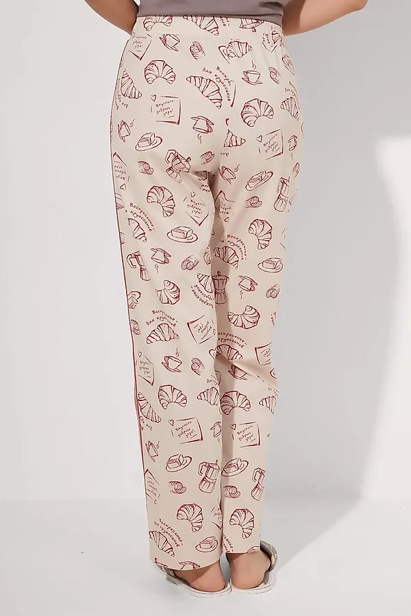 Пижама CLEVER, кофейный/св.бежевый - фото 2