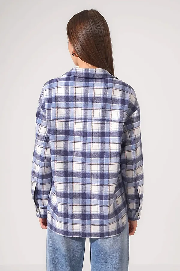 Рубашка CLEVER, т.голубой/молочный - фото 2