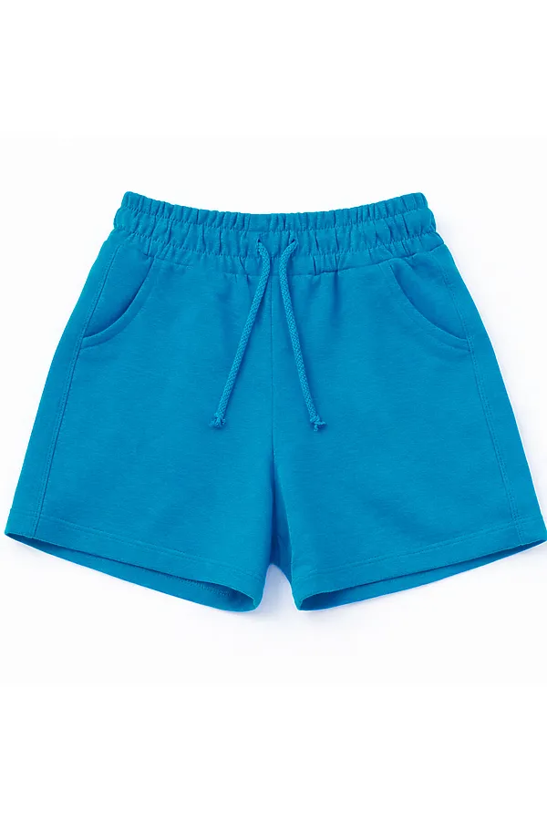 Шорты футер 2х нитка петля YOULALA, синий - фото 2