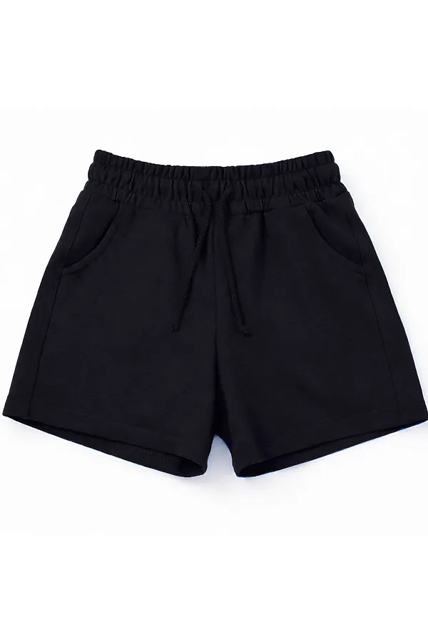 Шорты футер 2х нитка петля YOULALA, черный - фото 2