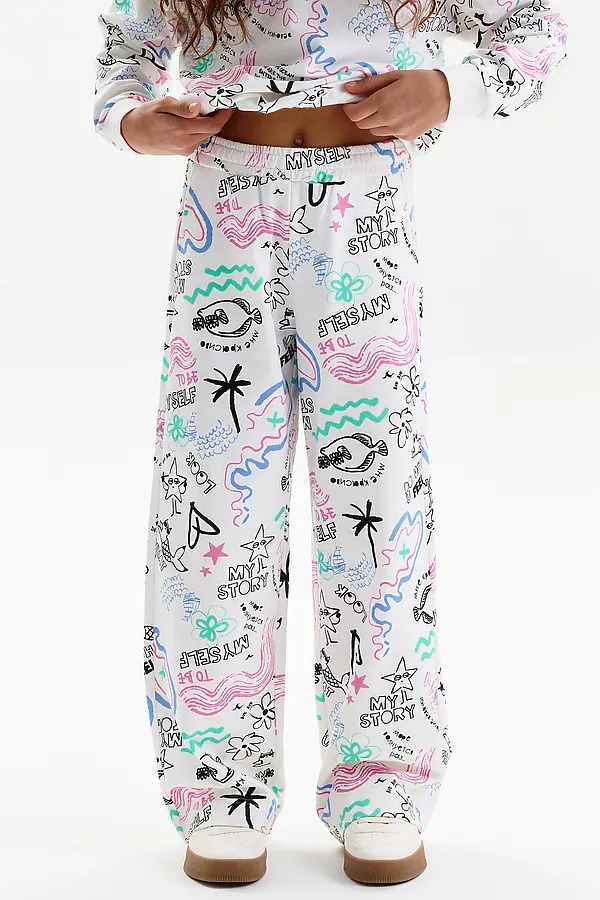 Брюки для девочек PELICAN, молочный - фото 2