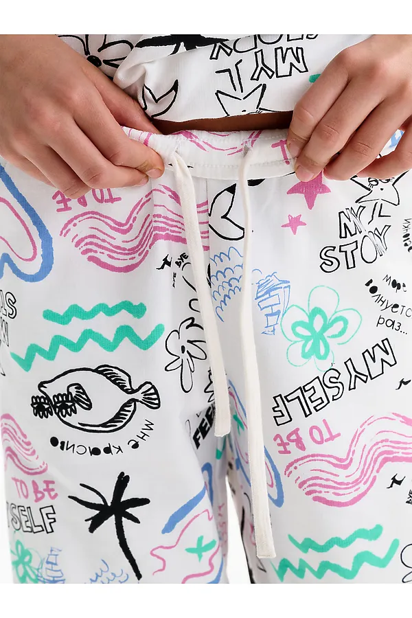 Брюки для девочек PELICAN, молочный - фото 2