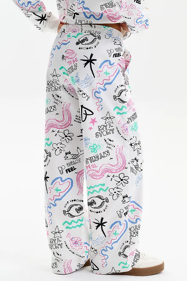 Брюки для девочек PELICAN, молочный - фото 2