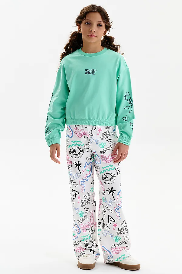 Брюки для девочек PELICAN, молочный - фото 2