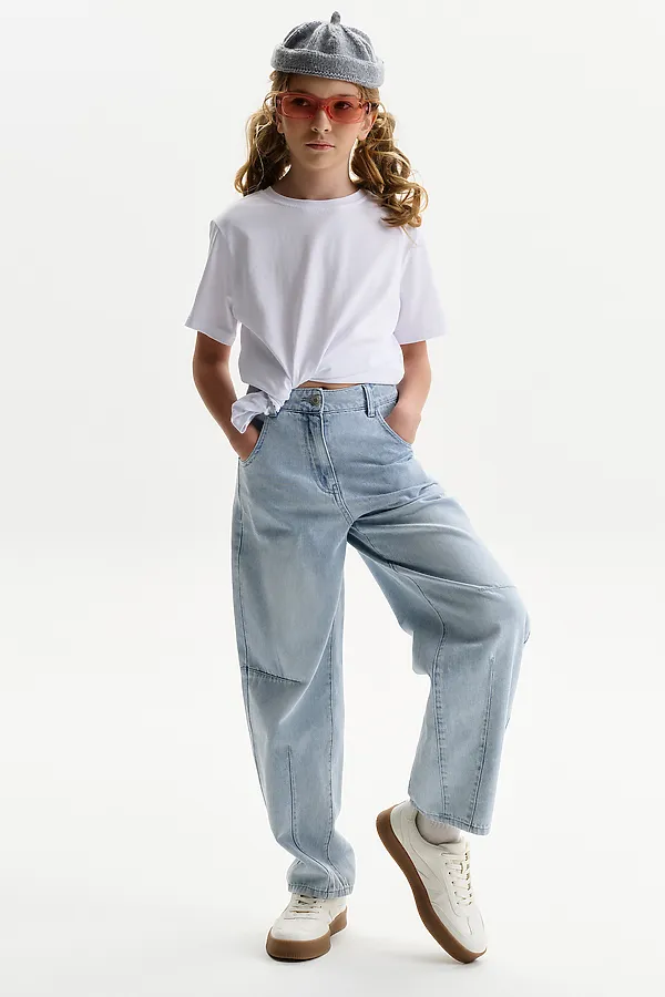 Брюки для девочек PELICAN, голубой - фото 2