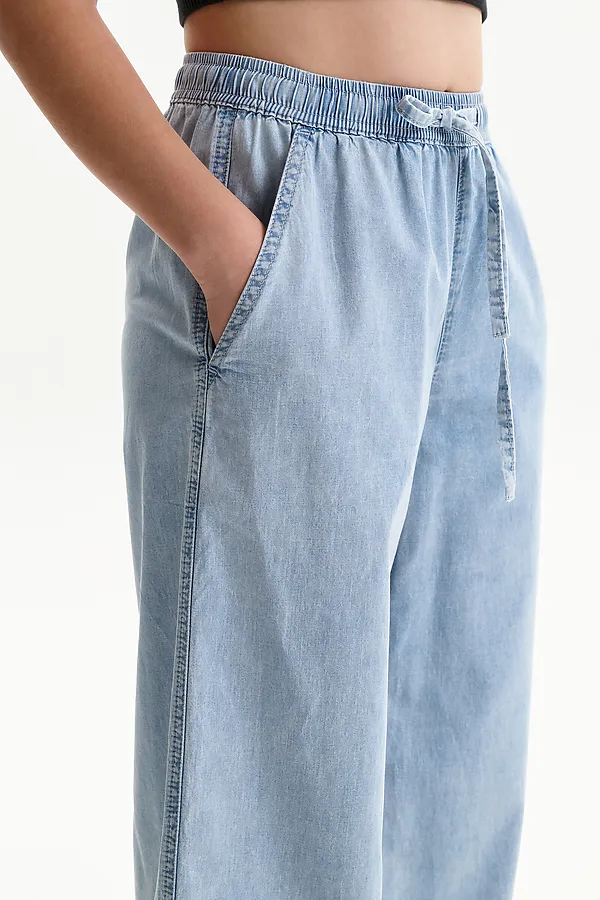 Брюки для девочек PELICAN, голубой - фото 2