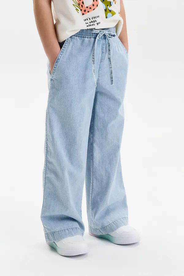 Брюки для девочек PELICAN, голубой - фото 2