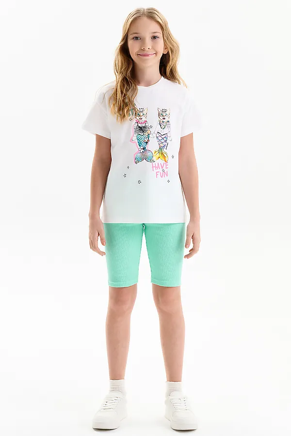 Шорты для девочек PELICAN, ментол - фото 2
