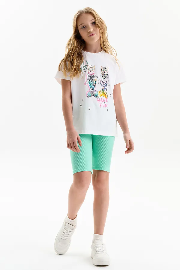 Шорты для девочек PELICAN, ментол - фото 2