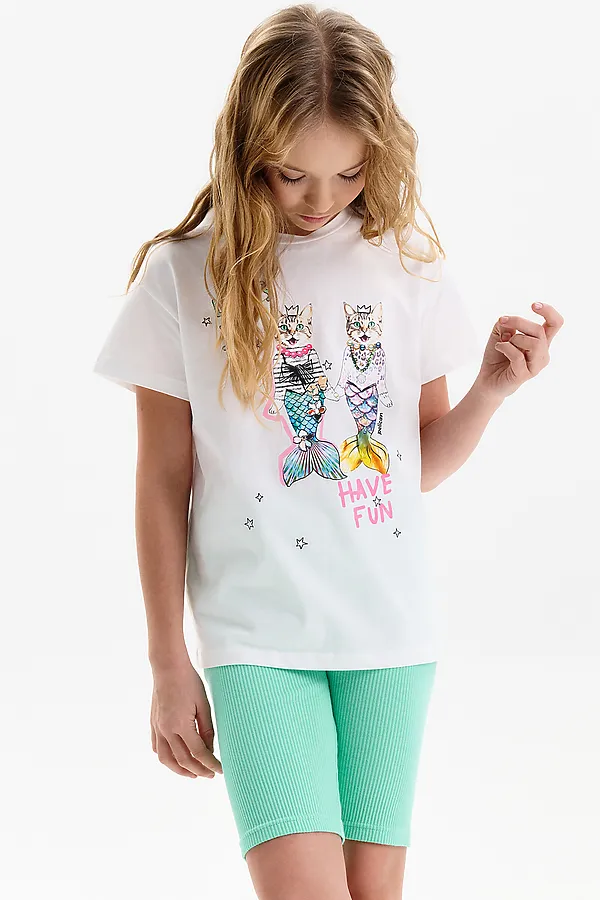 Шорты для девочек PELICAN, ментол - фото 2