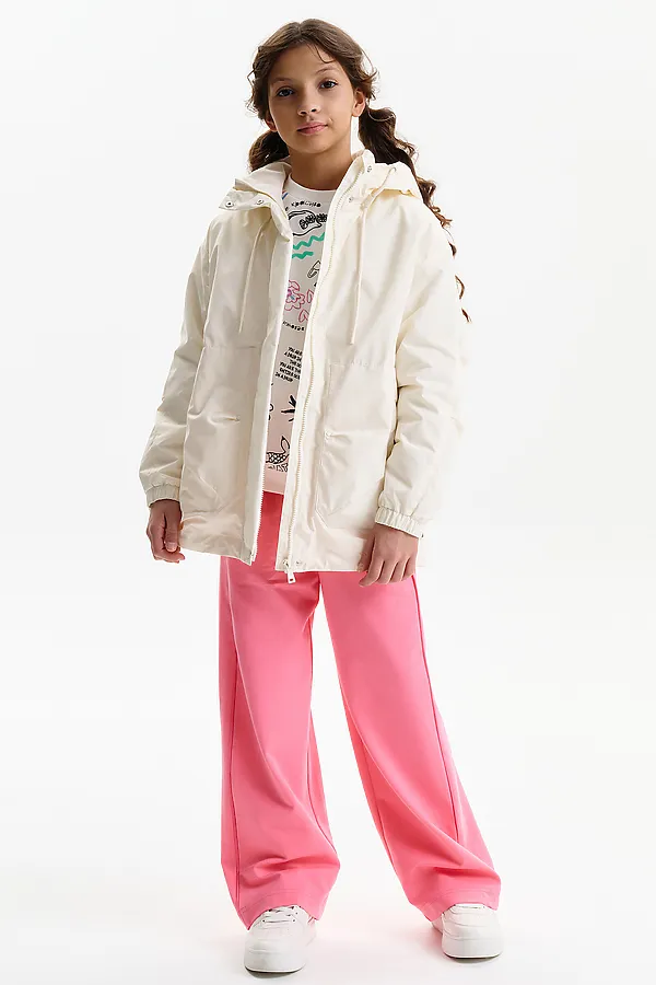 Ветровка для девочек PELICAN, молочный - фото 2