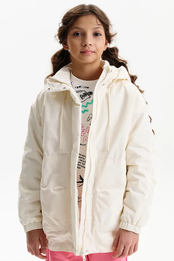 Ветровка для девочек PELICAN, молочный - фото 2
