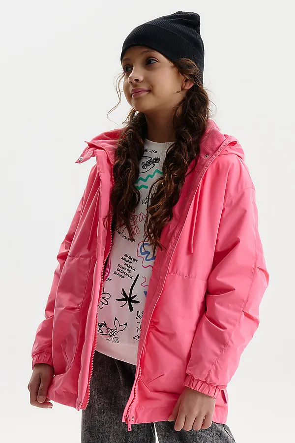 Ветровка для девочек PELICAN, розовый - фото 2