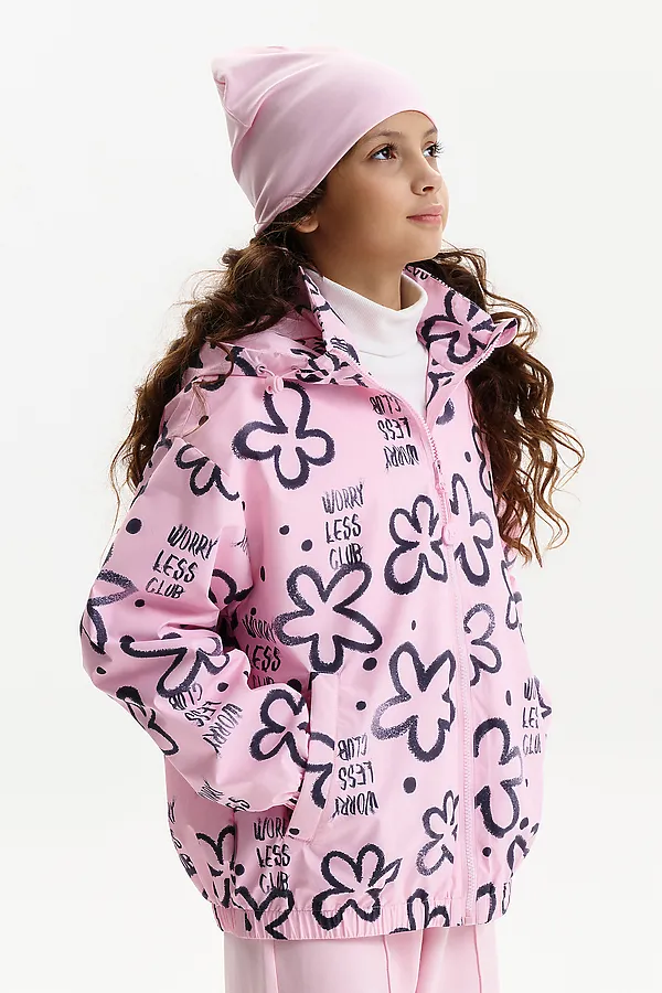 Ветровка для девочек PELICAN, розовый - фото 2