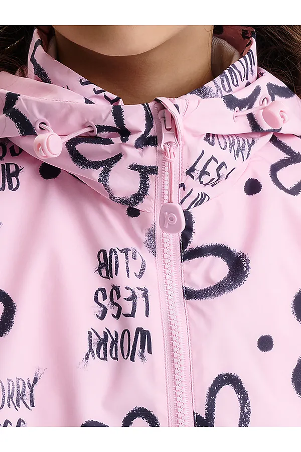 Ветровка для девочек PELICAN, розовый - фото 2