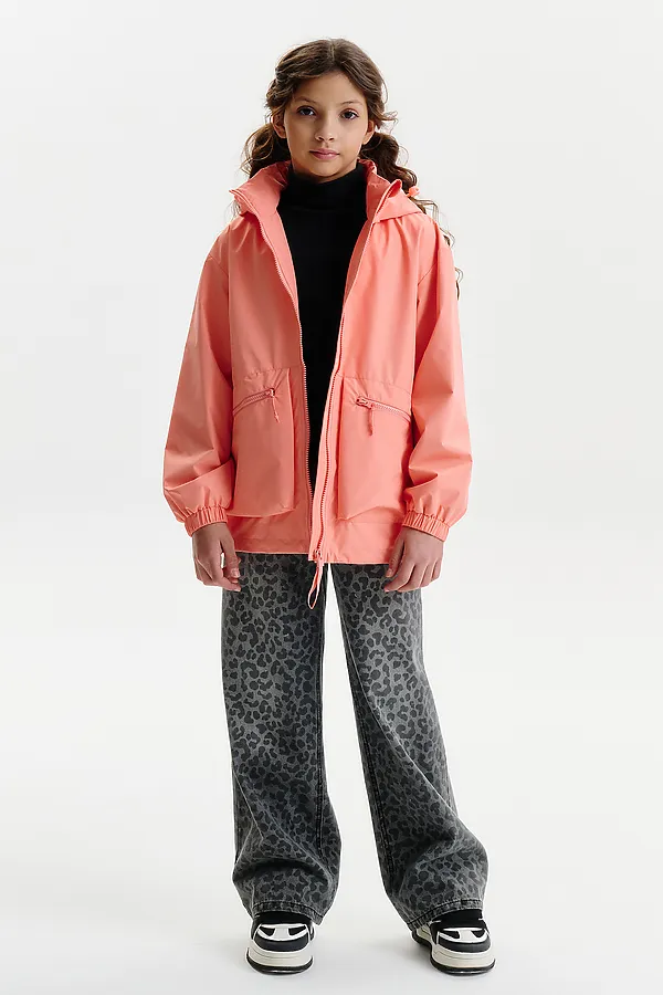 Ветровка для девочек PELICAN, персиковый - фото 2