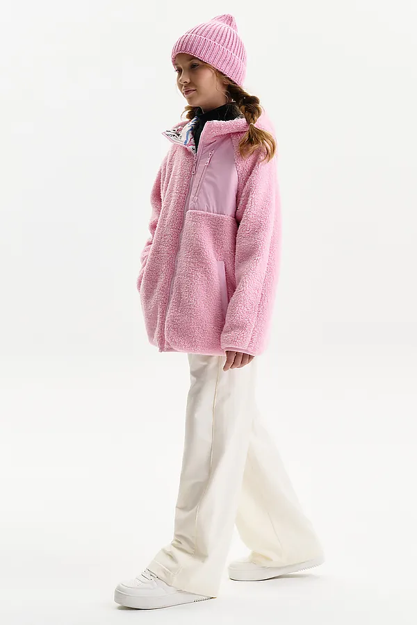 Двусторонняя ветровка для девочек PELICAN, розовый - фото 2