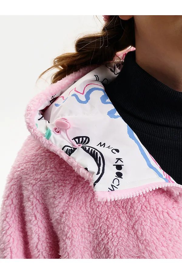 Двусторонняя ветровка для девочек PELICAN, розовый - фото 2