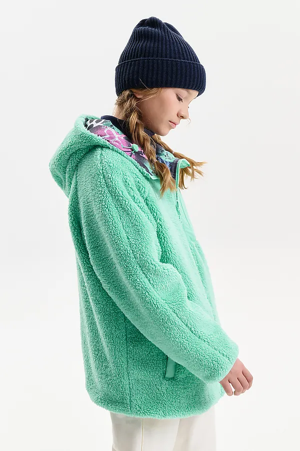 Двусторонняя ветровка для девочек PELICAN, серый - фото 2