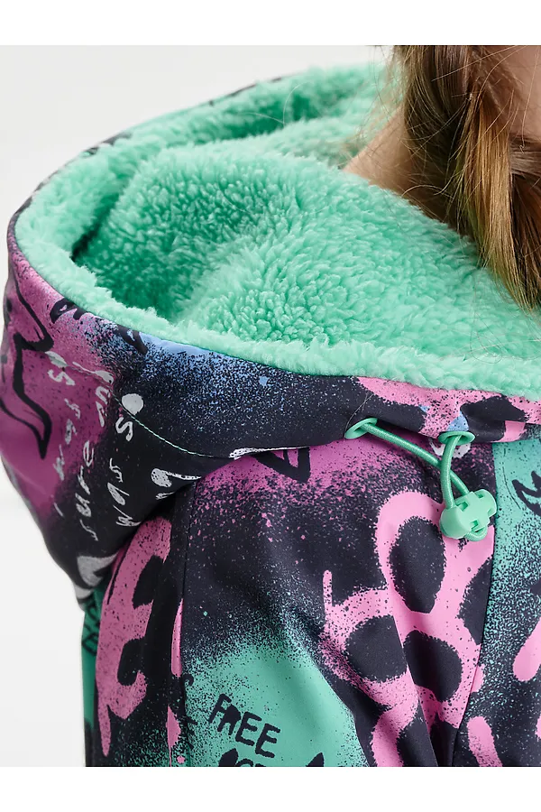 Двусторонняя ветровка для девочек PELICAN, серый - фото 2