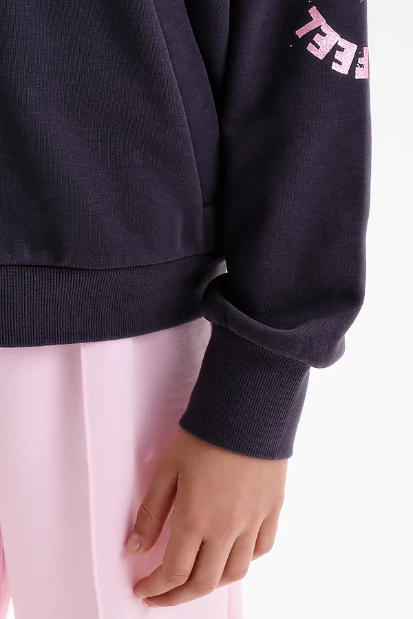 Толстовка для девочек PELICAN, темно-серый - фото 2