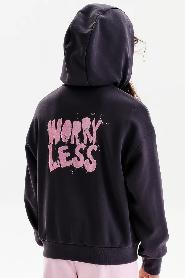 Толстовка для девочек PELICAN, темно-серый - фото 2