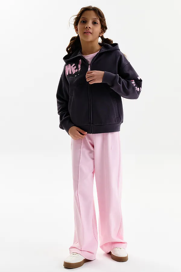 Толстовка для девочек PELICAN, темно-серый - фото 2