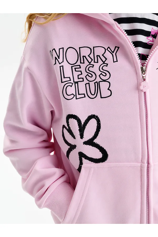 Толстовка для девочек PELICAN, светло-розовый - фото 2