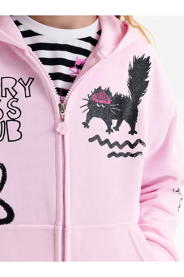 Толстовка для девочек PELICAN, светло-розовый - фото 2