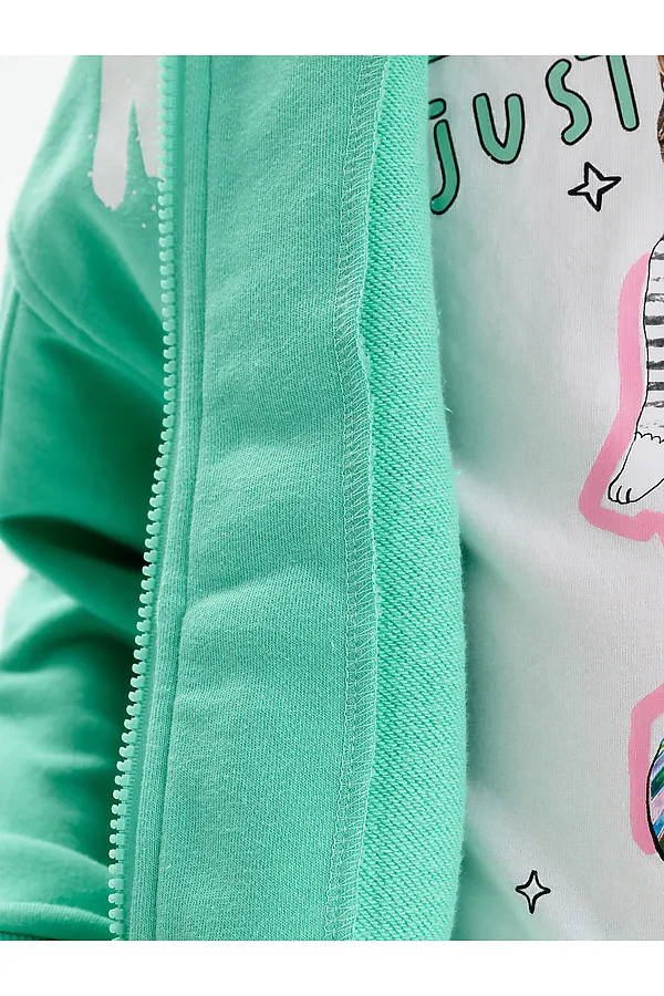 Толстовка для девочек PELICAN, ментол - фото 2