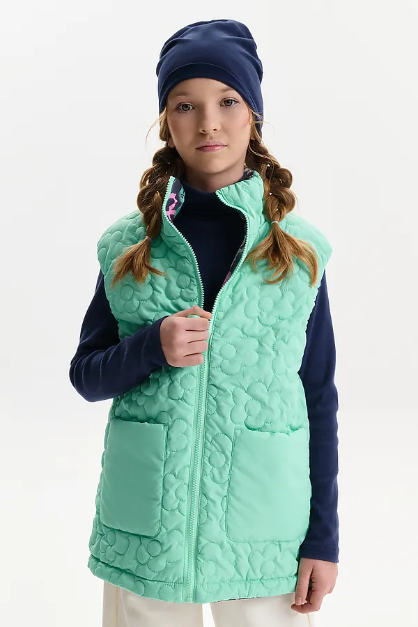 Жилетка для девочки PELICAN, серый - фото 2