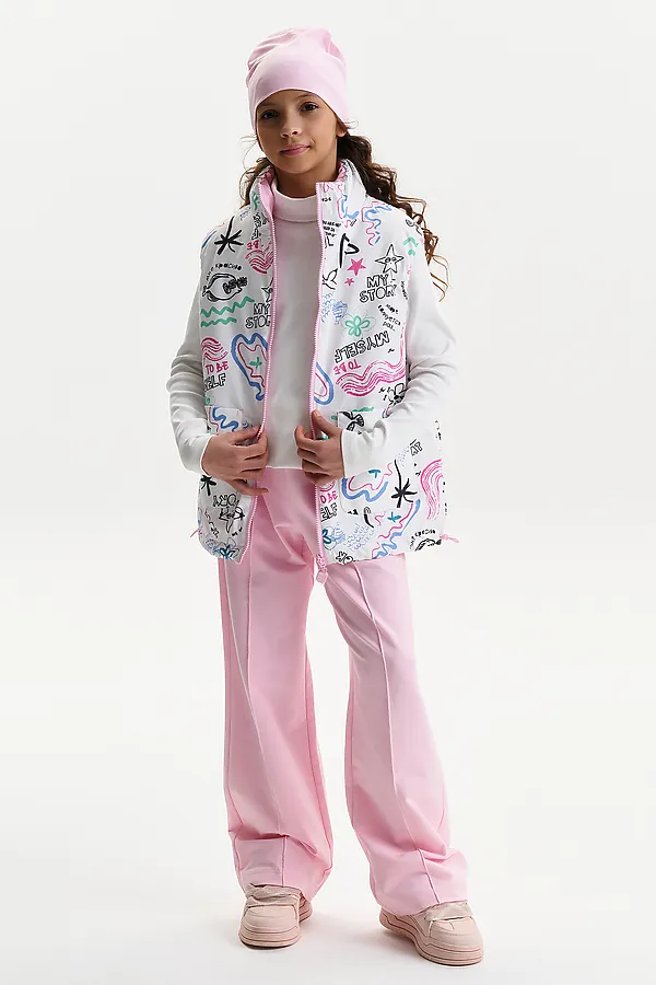 Жилет для девочек PELICAN, розовый - фото 2