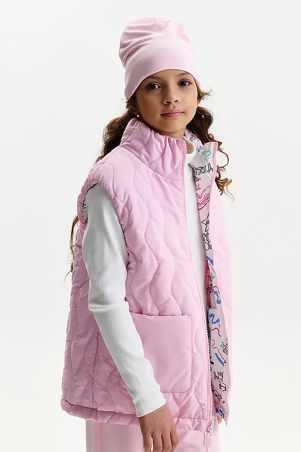 Жилет для девочек PELICAN, розовый - фото 2