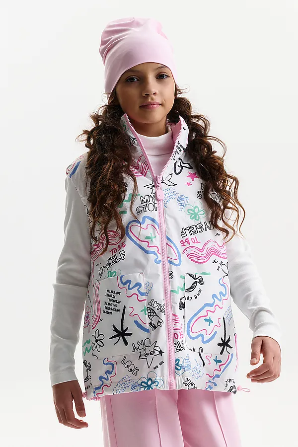 Жилет для девочек PELICAN, розовый - фото 2