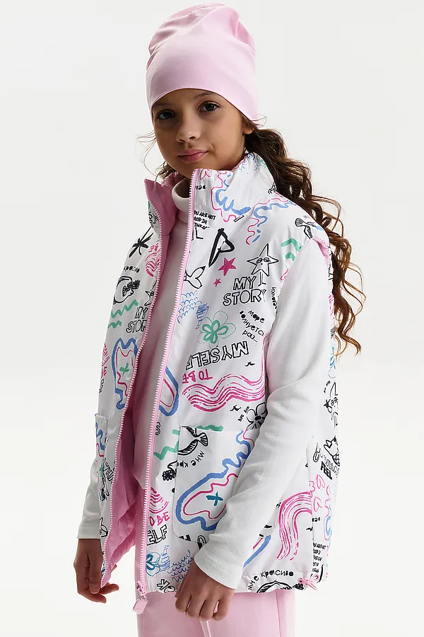 Жилет для девочек PELICAN, розовый - фото 2