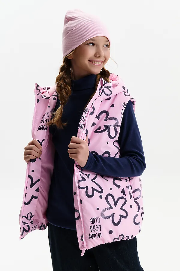 Жилет для девочек PELICAN, розовый - фото 2