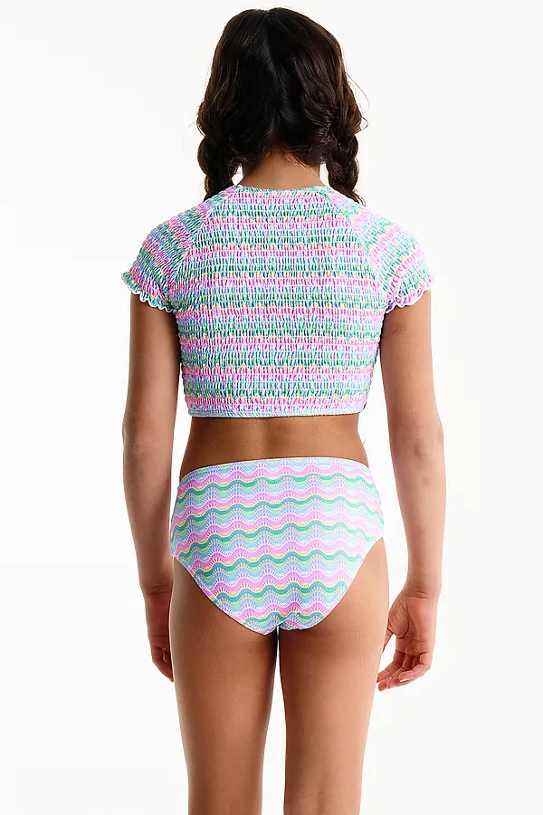 Купальный костюм для девочек PELICAN, сиреневый - фото 2